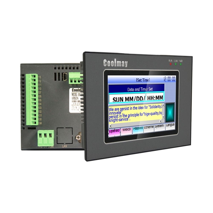 Дисплей 0 дюйма TFT регулятора 12DO 5 PLC аналогового выхода интегрированный HMI