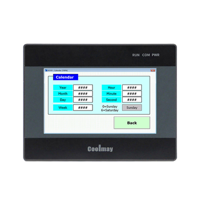 Coolmay 4.3'' HMI PLC «Все в одном» с интегрированным 65536-цветным сенсорным экраном RS232/RS485 Port485P, совместимый с FX3G/FX3U/FX3S, с цифровым датчиком температуры для системы водоснабжения EX3G-8043H-24MR